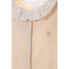 Beige velour flower collar outfit