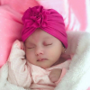 Baby Turban muts 6-18M zalm roze