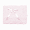 Licht roze diamond knit deken