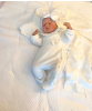 White velour bow outfit