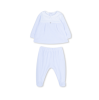 Blue velour baby outfit