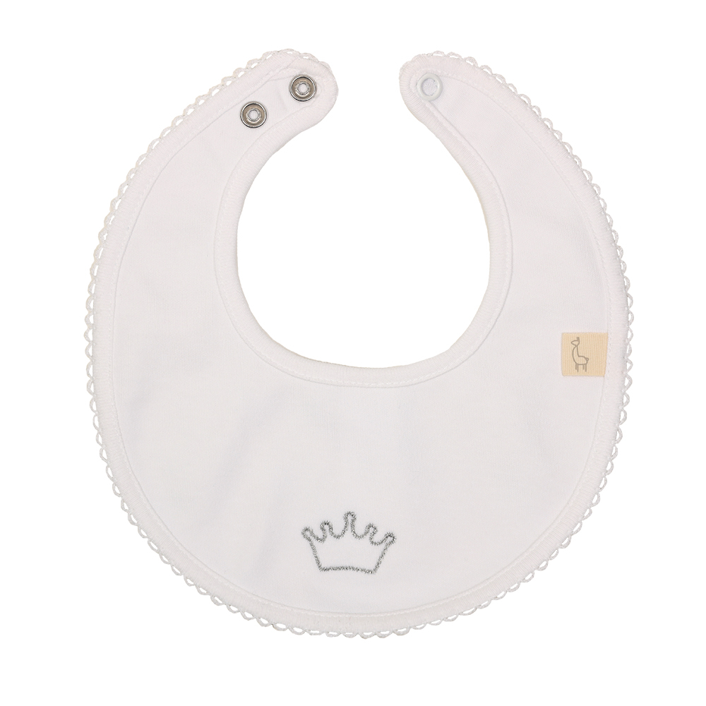 Wit Royal Crown slabbetje