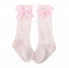 Roze sokken met strik c.a. 1-2 jaar