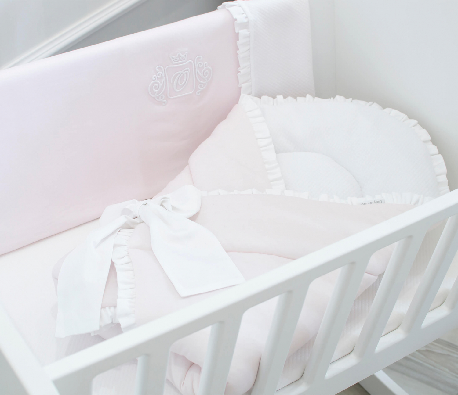 Roze Angel quilted bow slaapzak