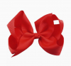 Rode XL bow haarclip meisje