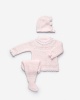 Roze knit babypakje
