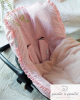 Roze gestipte maxi-cosi hoes met ruffles