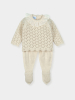Beige knit baby outfit (exclusief het mutsje)