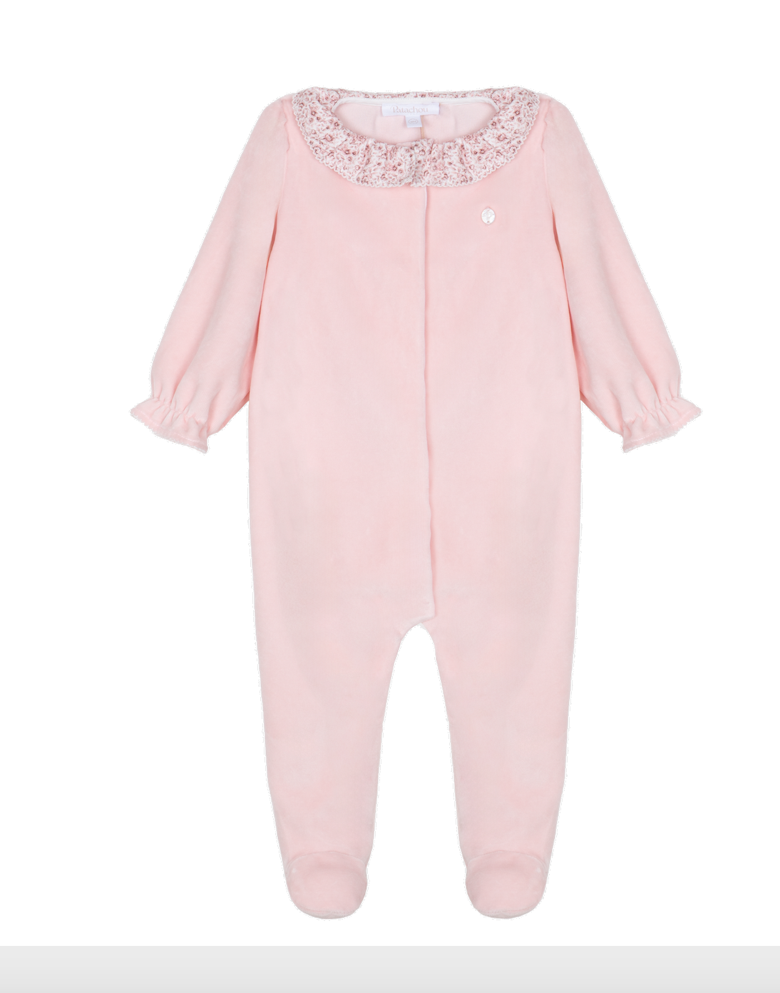 Pink velour flower collar outfit