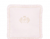 Roze Golden Glow Royal Monogram kussentje