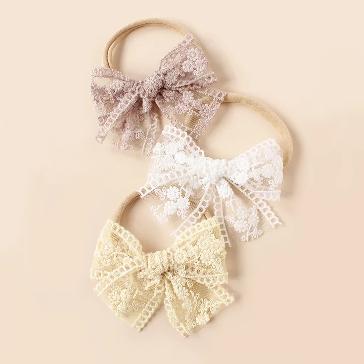 Elastic lace bow haarbanden set 