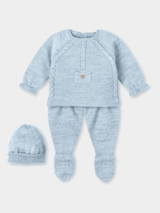 Baby blue knit outfit