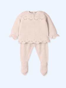 Classic knitted nude outfit 0M