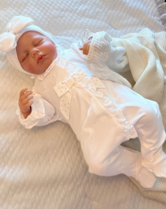 White Classy glow baby girl outfit