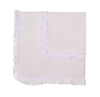 Pink Victoria stripe ruffle blanket