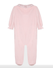 Pink velour flower collar outfit