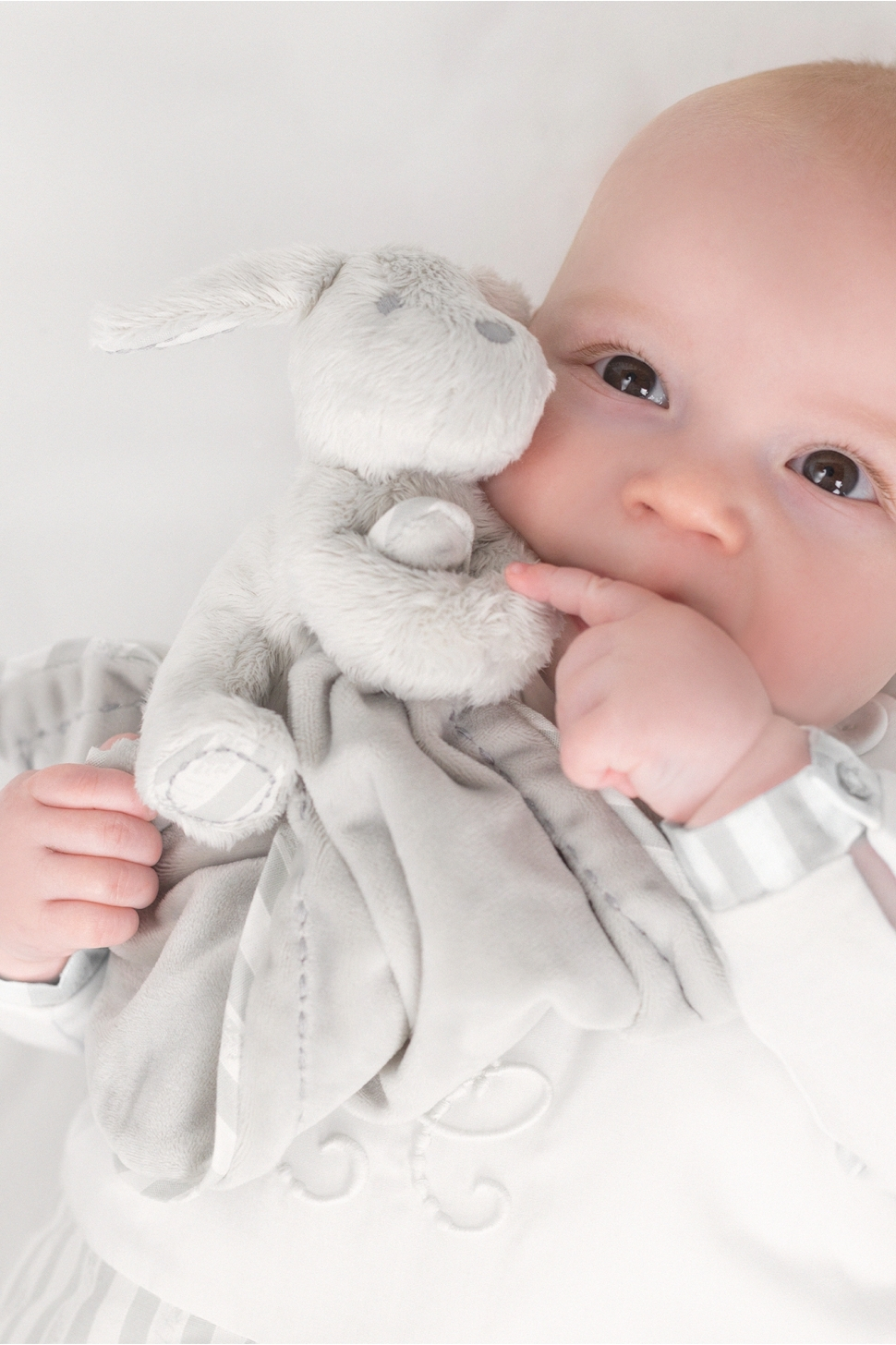Lucien baby knuffeldoekje grey puppy