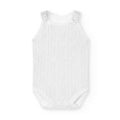 Lace summer baby romper White