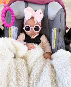 Stretch newborn bow haarband licht roze