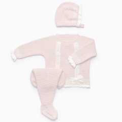 Baby pink knit lace pakje