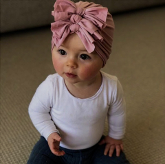 Baby Turban strikken 6-18M mauve