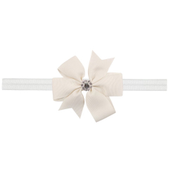Wit Crystal bow haarbandje